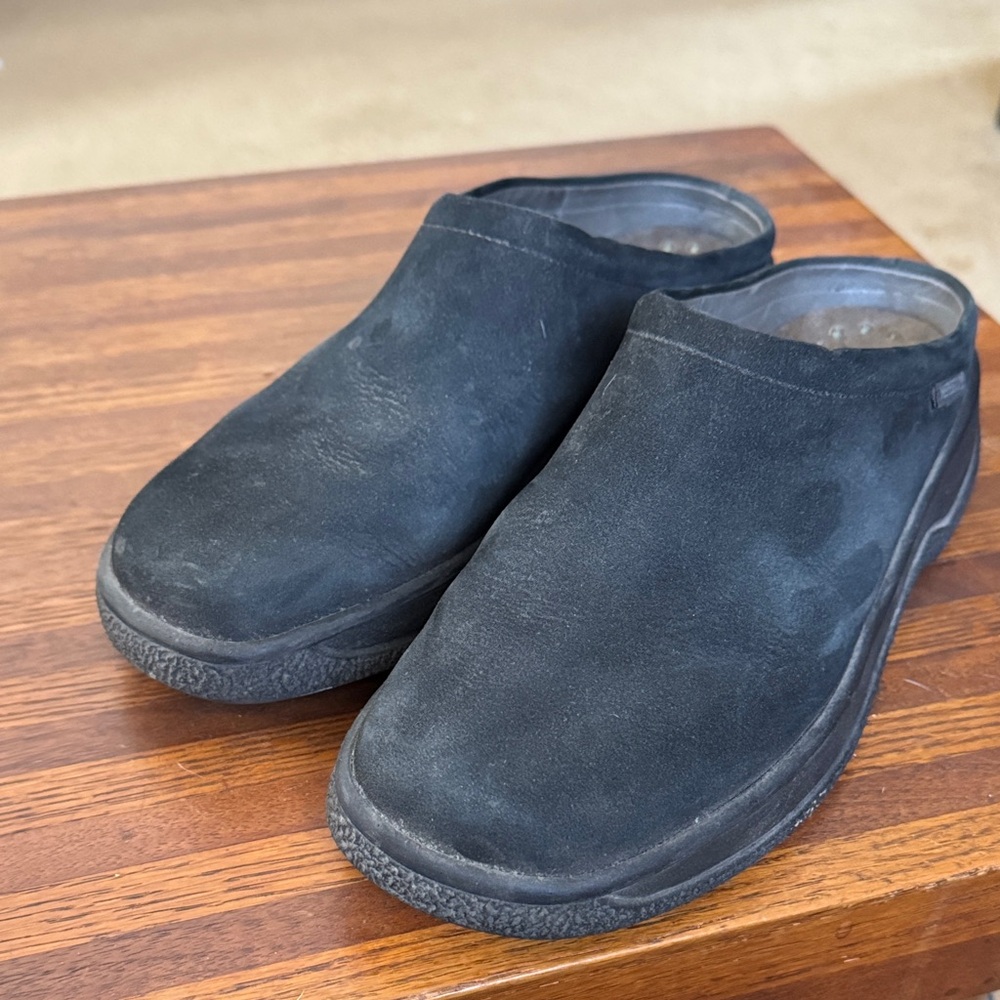 Mephisto leather clogs.